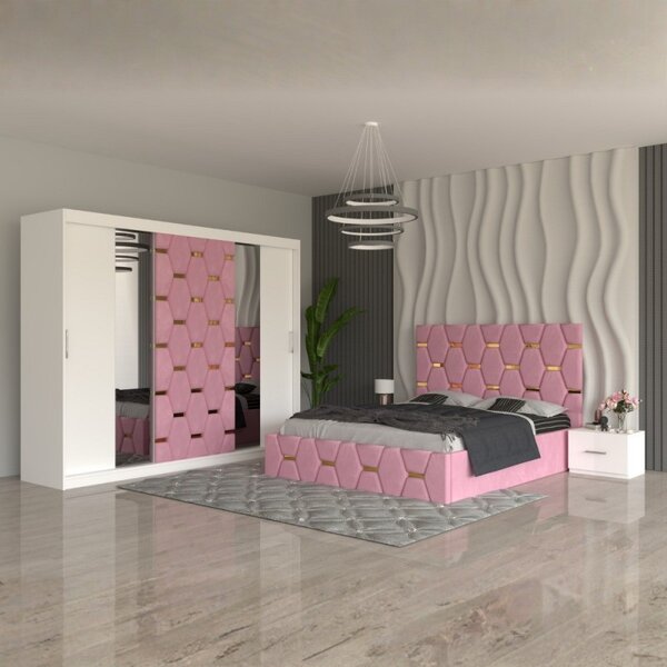 Dormitor Sofia Roz 160x200