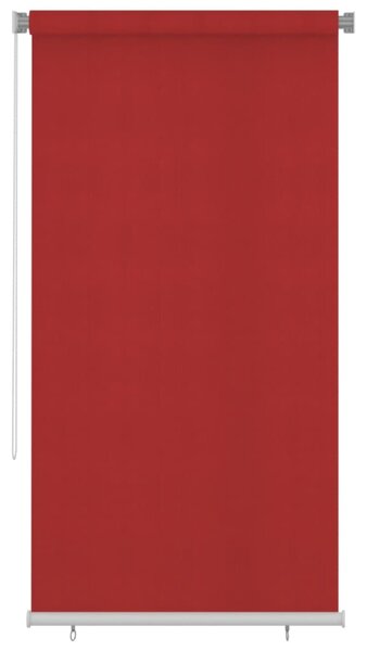 Jaluzea tip rulou de exterior, roşu, 120x230 cm, HDPE
