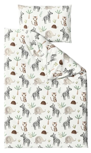 Lenjerie de pat pentru patut Renforce JUNGARI crem Dimensiune lenjerie de pat: 45 x 65 cm | 90 x 140 cm
