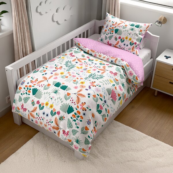 Lenjerie de pat creponata pentru patut Renforce LUNETTA roz Dimensiune lenjerie de pat: 45 x 65 cm | 90 x 140 cm