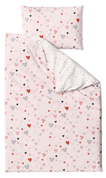 Lenjerie de pat din crepon pentru patut Renforce LOVITA roz Dimensiune lenjerie de pat: 45 x 65 cm | 90 x 140 cm