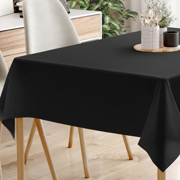 Goldea față de masă decorativă loneta - negru 100 x 140 cm