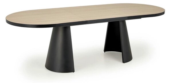 Masa extensibila GIACOMO, stejar/negru, 180/240x100x76 cm