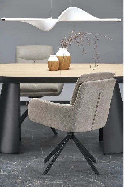 Masa extensibila GIACOMO, stejar/negru, 180/240x100x76 cm