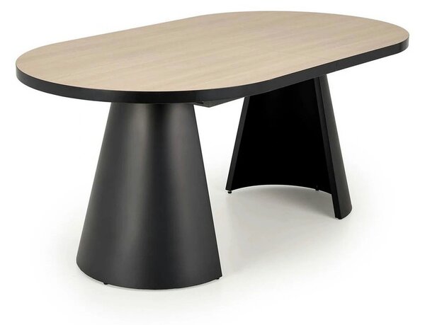 Masa extensibila GIACOMO, stejar/negru, 180/240x100x76 cm