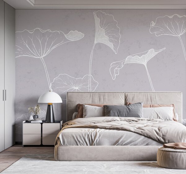 Tapet Flori în stil minimalist, Fototapet Flori, Fototapet Flori Mari, u98684 : Uwalls.ro