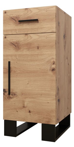 Set mobilier pentru hol Amanda 16 (Stejar artisan + Negru). 1085996