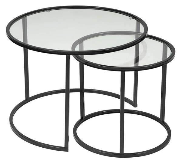 Set măsuțe cafea Besalur (Negru). 1107793