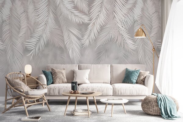 Tapet Frunze de palmier suspendate, Fototapet pădure, Fototapet Tropics, u48556d2 : Uwalls.ro