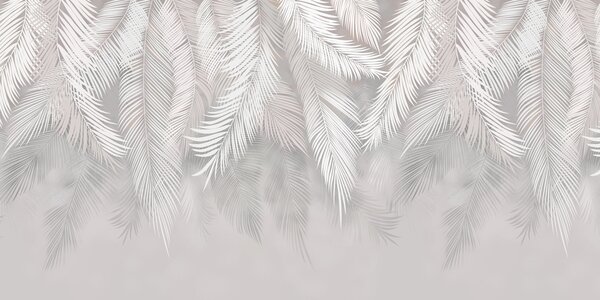 Tapet Frunze de palmier suspendate, Fototapet pădure, Fototapet Tropics, u48556d2 : Uwalls.ro