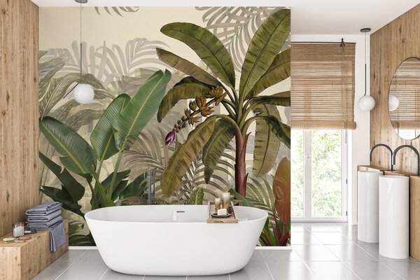 Tapet Junglă tropicală și frunze, Fototapet Natură, u74748d1 : Uwalls.ro