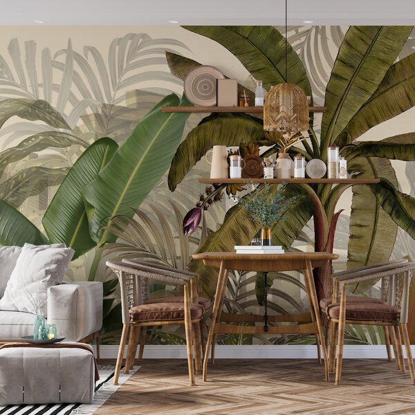 Tapet Junglă tropicală și frunze, Fototapet Natură, u74748d1 : Uwalls.ro