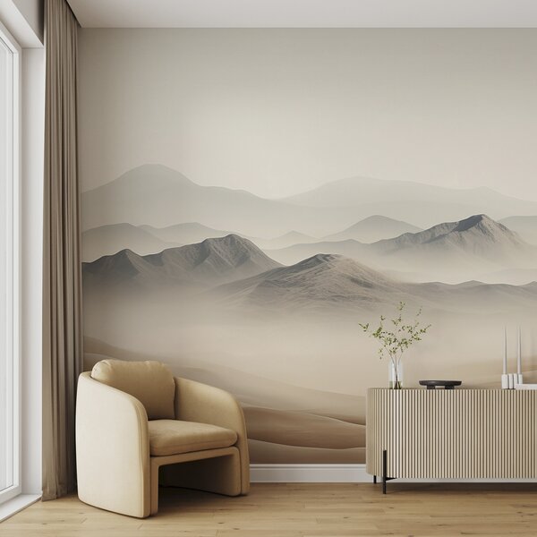 Tapet Munți peisaj, deșert, culori bej, realism, Fototapet Natură, u99456d1 : Uwalls.ro