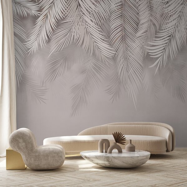 Tapet Frunze delicate care cad, Fototapet pădure, Fototapet Tropics, u48556v5d1 : Uwalls.ro