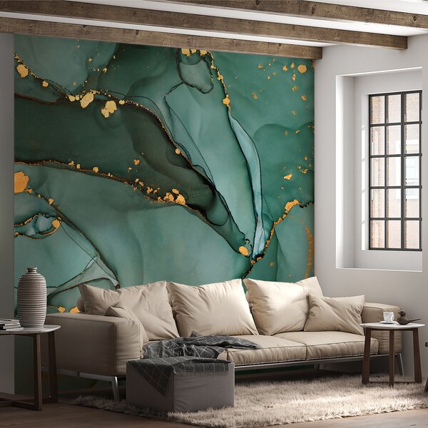 Tapet Marmură Onyx de lux cu crăpături metalice, Fototapet Abstract, u50235d1 : Uwalls.ro