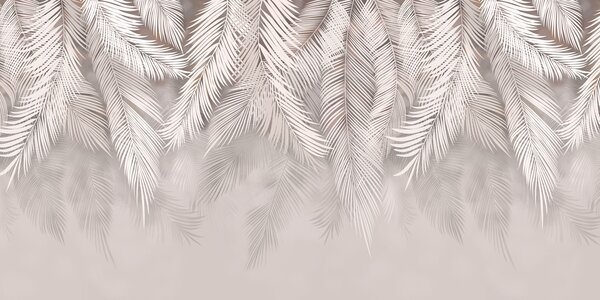Tapet Frunze delicate care cad, Fototapet pădure, Fototapet Tropics, u48556v5d2 : Uwalls.ro