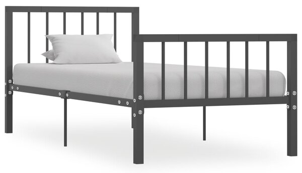 Cadru de pat, gri, 100 x 200 cm, metal
