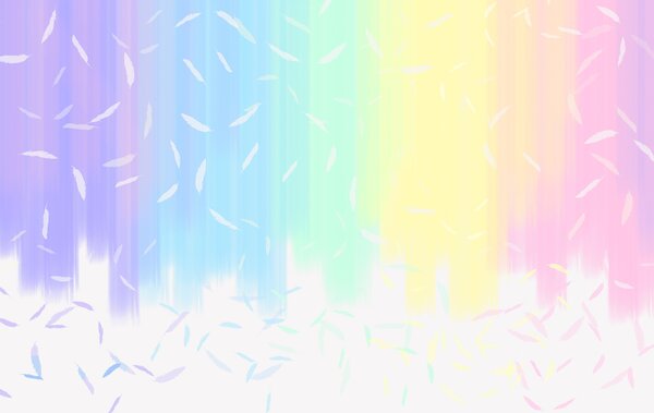 Tapet Curcubeu cu pene, juvenil, basm, gradient, Fototapet Designer, u99651 : Uwalls.ro