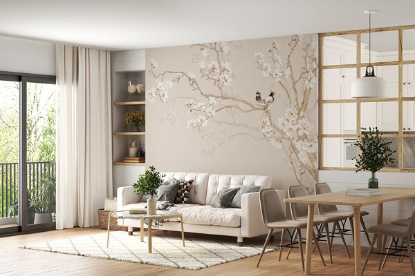 Tapet Arbore de magnolie în grădină, Fototapet pădure, Fototapet copaci, u25842d1 : Uwalls.ro