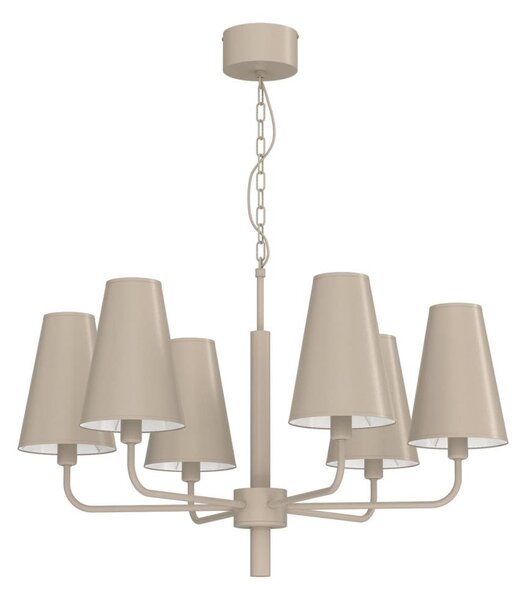 Candelabru cu lanț TORTOLA 6xE14/15W/230V bej