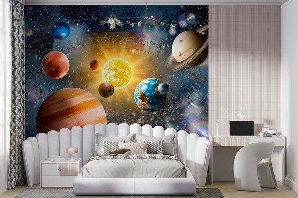 Tapet Fascinant spațiu, sistem solar, Fototapet Designer, u97222d1 : Uwalls.ro