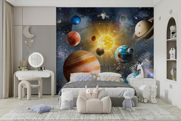 Tapet Fascinant spațiu, sistem solar, Fototapet Designer, u97222d1 : Uwalls.ro
