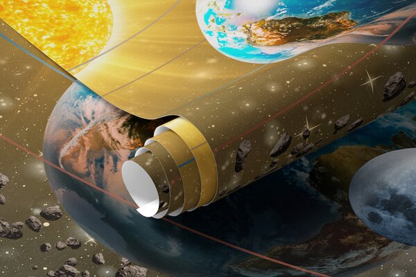 Tapet Fascinant spațiu, sistem solar, Fototapet Designer, u97222d2 : Uwalls.ro