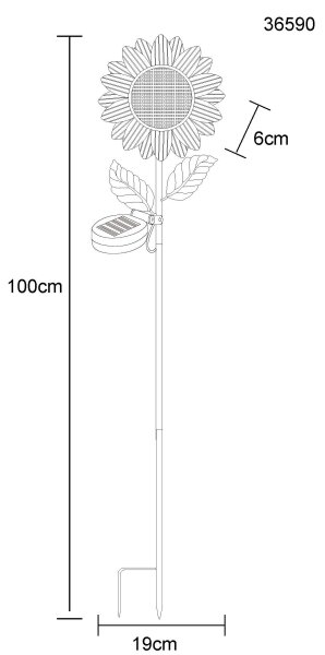 Globo 36590 - Lampă solară LED 200xLED/0,06W/3V IP44 floare
