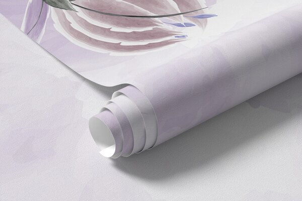 Tapet Flori delicate în culori mov, Fototapet Flori, w00072 : Uwalls.ro