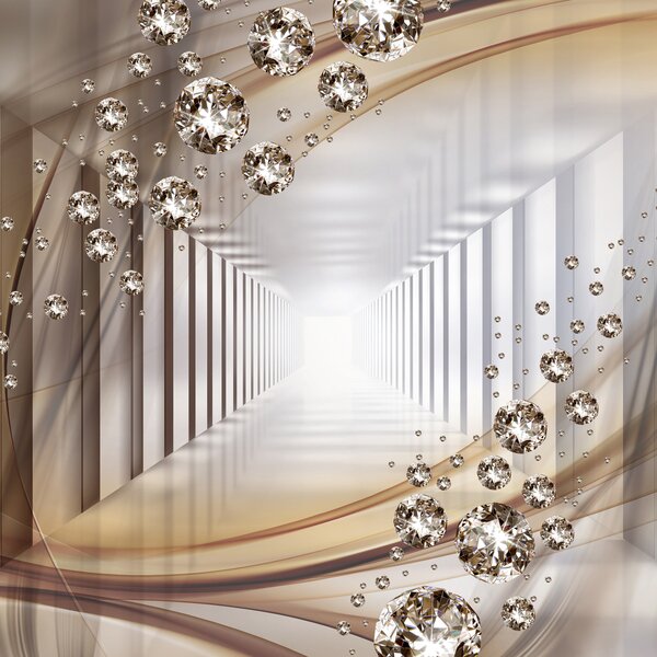 Tapet Tunel Rhinestone, Fototapet 3D, Fototapet 3D Tunnel, u79958d1 : Uwalls.ro