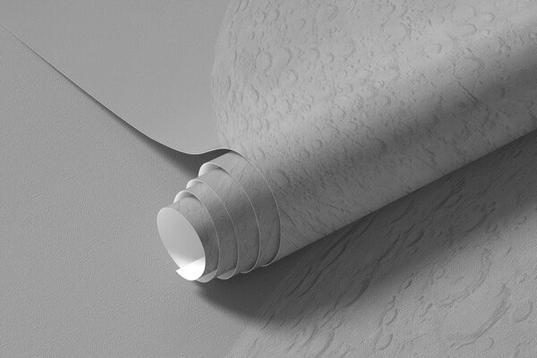 Tapet Lună mare printre norii de culoare gri stil loft, Fototapet Spaţiu, w00548v1 : Uwalls.ro