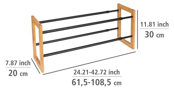 Pantofar negru/în culoare naturală telescopic din metal Ecori – Wenko