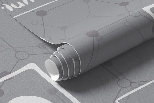 Tapet Elemente chimice pe fundal gri, Fototapet Designer, w00713 : Uwalls.ro