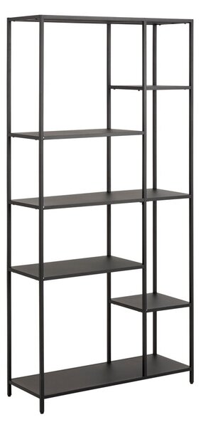 Bibliotecă neagră din metal 80x165 cm Newcastle – Actona