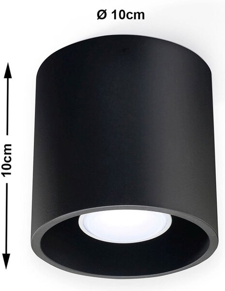 Sollux Lighting Orbis lampă de tavan 1x40 W negru SL.0016