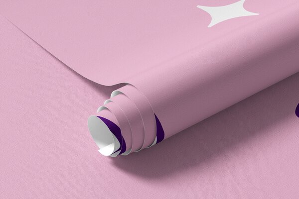 Tapet unicorn, curcubeu pe un fundal roz, Fototapet Pentru Copii, Fototapet Unicorni, w08102 : Uwalls.ro