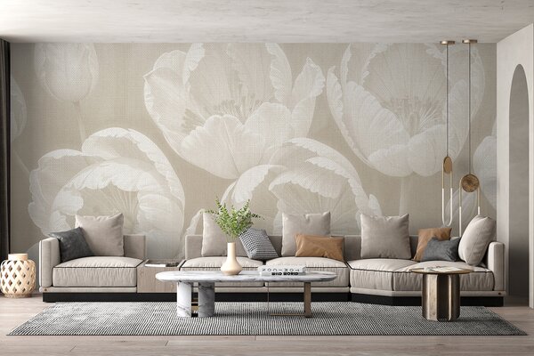 Fototapet Afișaj floral elegant în sepia, Populare fototapet, Populare fototapet, w08193v1 - Muralas.ro