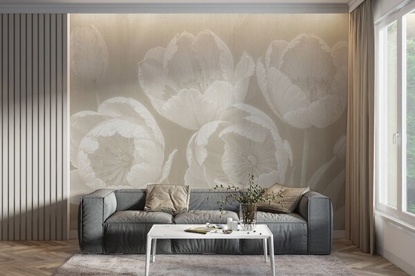 Fototapet Afișaj floral elegant în sepia, Populare fototapet, Populare fototapet, w08193v1 - Muralas.ro