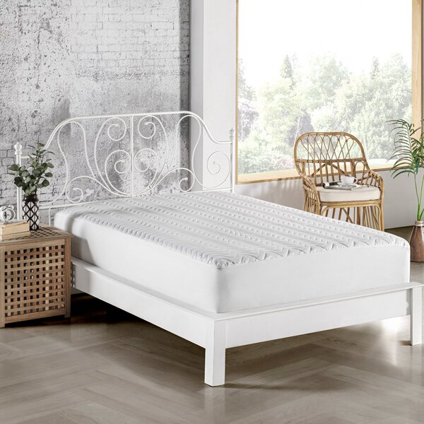 Protecție saltea 100 x 200 cm + 30 cm Quiztec Fa (alb). 1086853