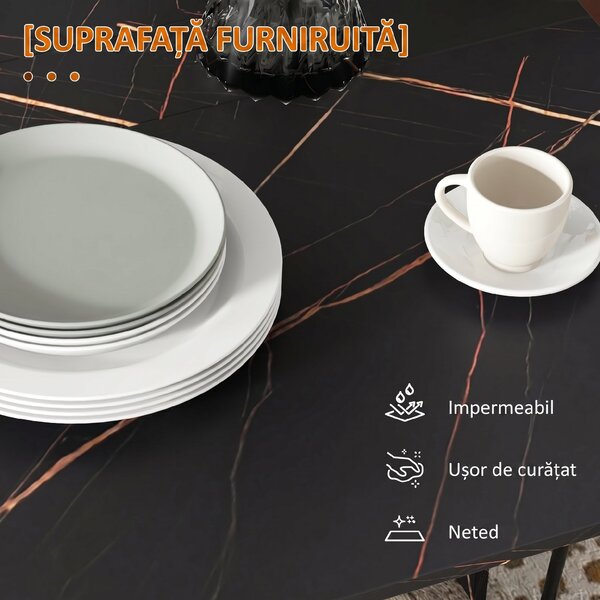 HOMCOM Masă Pliabil Multifuncțional Con Roți E 2 Extensii In Lemn 120x80x73cm | Aosom Romania