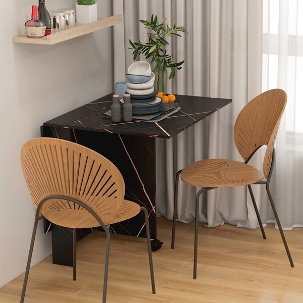 HOMCOM Masă Pliabil Multifuncțional Con Roți E 2 Extensii In Lemn 120x80x73cm | Aosom Romania