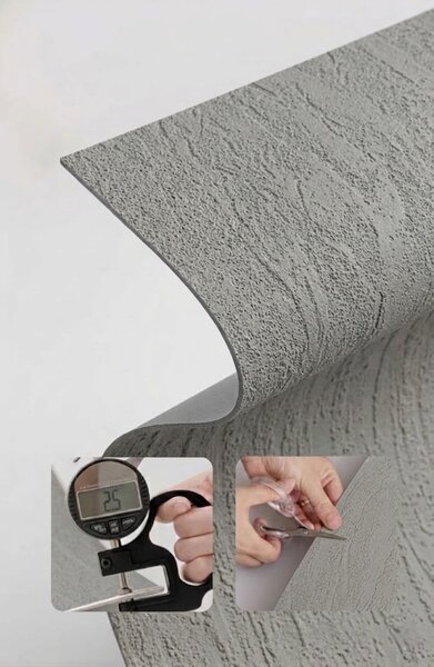 Panou Flexibil Autoadeziv Premium – Tencuială structurată Gri 120x60 cm