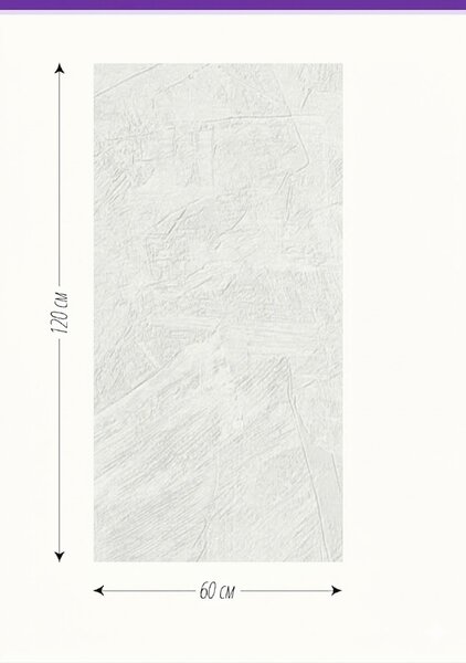 Panou Flexibil Autoadeziv Premium – Tencuială Umană Armonie Structurală Alb 120x60 cm