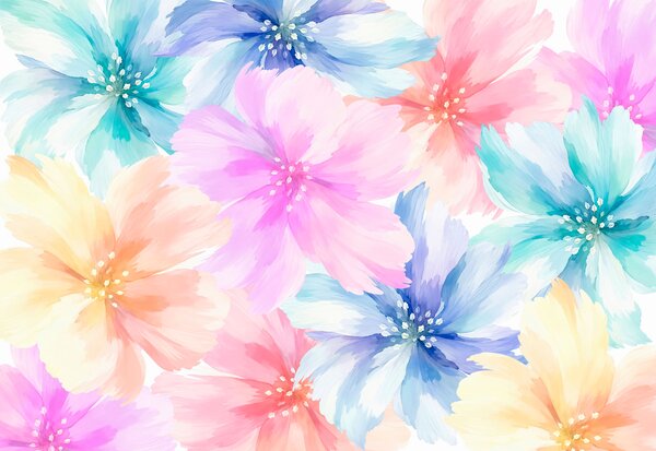 Fototapet Buchet de flori colorate, Fototapet flori, Fototapet populare - Tapeko.ro