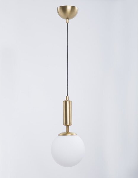 Lustră alb-auriu cu abajur din sticlă ø 15 cm Monera – Squid Lighting