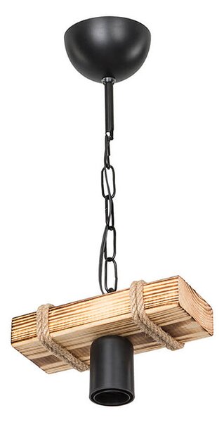 Lustra PWL-1027 metal, negru-Natural, 20x10x43 cm