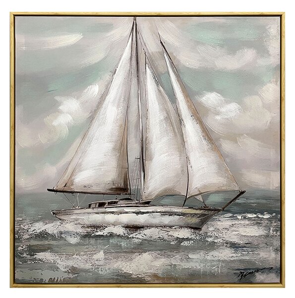 Tablou pe pânza cu rama Siedo I, Pânza, Multicolor, 70x70 cm