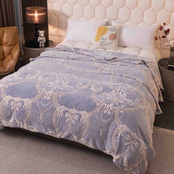 Patura cocolino subtire, 200x230 cm, model ornamental clasic
