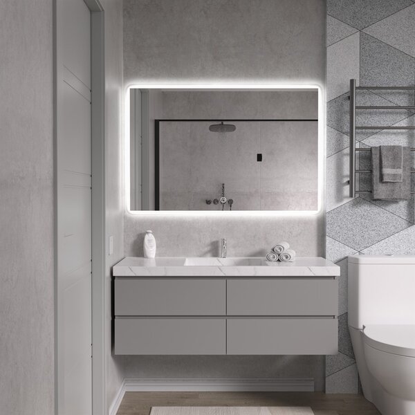 Erga Ava, oglinda LED 120x80cm, 3105 lm, 6500K, iluminare fata/spate, ERG-V01-120-1280-00