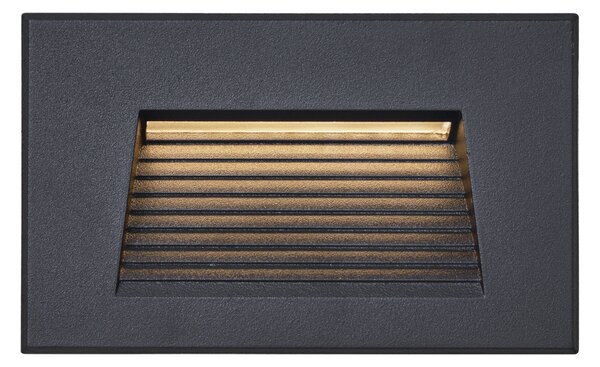 Plafoniera moderna de perete incastrata Negru 11.5cm incl. LED IP65 - Trem